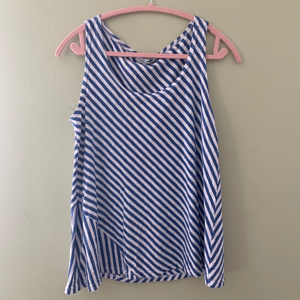 Blue & White Striped Tank